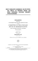 HUD's "Legislative guidebook" and its potential impact on property rights and small businesses, including minority-owned businesses