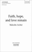 Faith, hope, and love remain