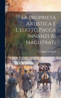 La Proprietà Artistica E L'editto Pacca Innanzi Ai Magistrati