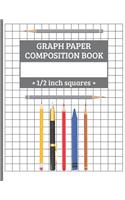 Graph Paper Composition Book - 1/2 inch squares