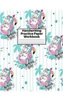 Handwriting Practice Paper Workbook