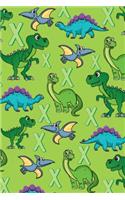 X: Dinosaur Alphabet Practice Writing Book for Kids