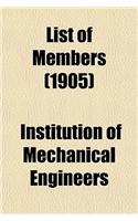 List of Members (1905)