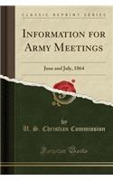 Information for Army Meetings