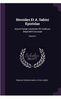 Heroides Et A. Sabini Epistolae