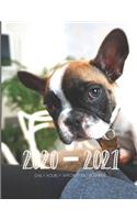 Daily Planner 2020-2021 French Bulldog 15 Months Gratitude Hourly Appointment Calendar