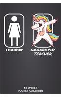 Teacher - Geography Teacher 52 Weeks Pocket Calender