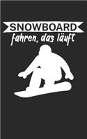 Snowboard fahren das läuft: Notizbuch für Snowboardfahrer auf der Piste. 120 Seiten mit Seitezahlen. Für Notizen oder die Planung des Snowboard Ausflugs.