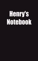 Henry's Notebook: 6x9 Lined Notebook, Gift For a Friend or a Colleague (Gift For Someone You Love)