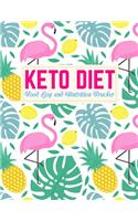 Keto Diet Food Log and Nutrition Tracker: Cute Weight Loss Journal and Healthy Living Diary - Low Carb Fitness Tracker and Wellness Notebook - Daily Ketogenic Meal Planner - Book Code HB 000