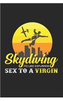 skydiving virgin: 6x9 SkyDiving - dotgrid - dot grid paper - notebook - notes