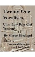 Twenty-One Vocalises, Ultra-Low Bass Clef Version