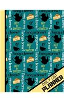 Daily List Planner: Fancy A Brew Print Daily Tasks Gift - Tea and Cake Daily List Planner for Men, Women, Office Workers and Teachers