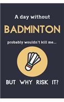 A Day Without Badminton Probably Wouldn't Kill Me ... But Why Risk It?