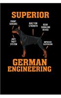 Superior German Engineering: 120 Pages I 6x9 I Weekly Planner I Funny Doberman & Pinscher Dog Gifts