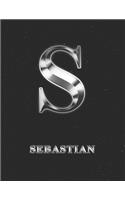 Sebastian: 2 Year Weekly Planner with Note Pages (24 Months) - Silver Effect Personalized Custom Letter S Initial First Name - 2020 - 2021 - Week Planning - Mo