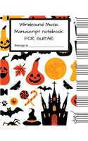 Wirebound Music Manuscript Notebook for Guitar