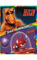 2 in 1 Coloring Book Alf and Samsam: (2 in 1 Coloring Books for Children, Kids 4-12 and Adults)