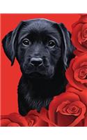 Black Labrador Puppy Notebook