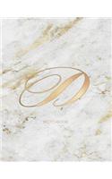 Sketchbook: Marble Elegant Gold Monogram Letter D Large (8.5x11) Personalized Artist Notebook and Sketchbook for Drawing, Sketching and Journaling for Teens and