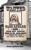 Havanese Dog Wanted Poster: Beer Tasting Journal Rate and Record Your Favorite Beers Collect Beer Name, Brewer, Origin, Date, Sampled, Rating, STATS ABV Ibu Og Tg Srm, Price, C