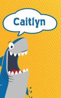 Caitlyn: Personalized Shark Blood Sugar Diet Diary Journal Log Featuring 120 Pages 6x9