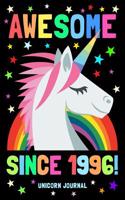 Awesome Since 1996 Unicorn Journal