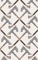 Viking Pattern - Crossed Axes Decoration: Blank Lined Notebook for Norse Mythology Lovers