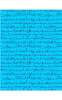 My Big Fat Bullet Journal Scribbly Handwriting Black on Blue: Jumbo Sized Dot Style Bullet Journal Notebook - 300 Plus Numbered Pages with 300 Dot Grid Pages, 6 Index Pages and 2 Key Pages in Large 8.5 X 11 Size