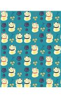 Bullet Journal Notebook Chinese Waving Cats Pattern 4: 172 Numbered Pages with 160 Dot Grid Pages, 6 Index Pages and 2 Key Pages in Large 8 X 10 Size for Journaling, Writing, Planning or Doodling.