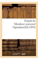 Extrait Du Moniteur Universel Opération: (Sciences Sociales)
