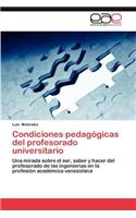 Condiciones Pedagogicas del Profesorado Universitario