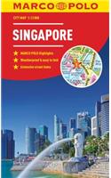 Singapore Marco Polo City Map 2018 - pocket size, easy fold, Singapore street map