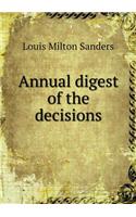 Annual Digest of the Decisions