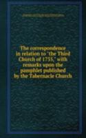 correspondence in relation to "the Third Church of 1735,"