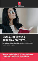 Manual de Leitura Analítica Do Texto