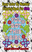 Easy Color By Number Coloring Book For Girl Inspirational Quotes