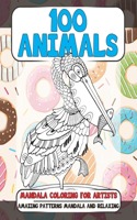 Mandala Coloring for Artists - 100 Animals - Amazing Patterns Mandala and Relaxing