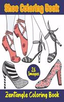 Shoe Coloring Book. Zentangle Coloring Book