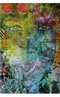 2020 Daily Diary Journal, Mixed Media Art
