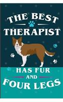 The Best Therapist Has Fur And Four Legs: Gratitude Journal 6x9 100 Pages Border Collie Dog