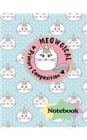 Meowgical Primary Composition Notebook: Story Journal for Grade Level K-2 Penmanship Practice