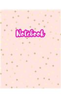 Notebook: Cute Blank Lined Journal Large 8.5 x 11 Matte Cover Design with Ruled White Paper Interior (Perfect for School Notes, Girls and Boys Diary, Kids Wri