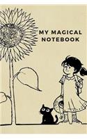 My Magical Notebook: 110 Blank Pages Magical Notebook wit Cat Perfect for Drawing and Writing