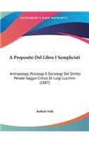 A Proposito Del Libro I Semplicisti