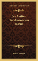 Die Antiken Stundenangaben (1888)