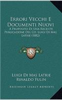 Errori Vecchi E Documenti Nuovi