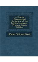 A Concise Etymological Dictionary of the English Language