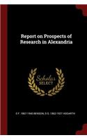 Report on Prospects of Research in Alexandria