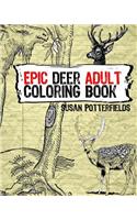 Epic Deer Adult Coloring Book
